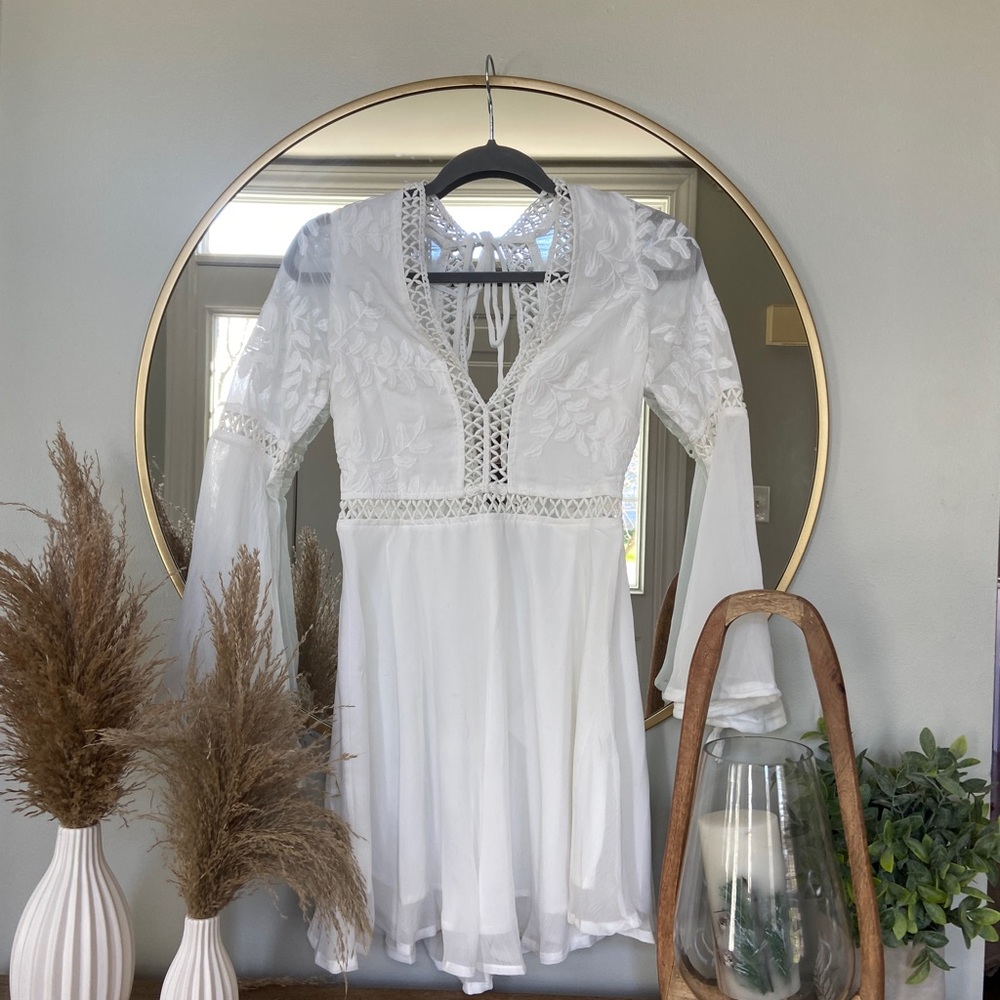 White graduation BoHo dress